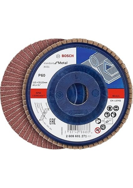 Professional 3 Adet Flap Disk Seti X431 Standard For Metal, Çelik ve Paslanmaz Çelik Taşlama Için, Açılı, 115 Mm, Kum Kalınlığı 40/60/80, Küçük Avuç Taşlama Makineleri Için Uygundur modelleri
