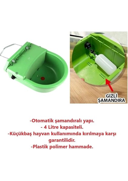 Şamandıralı 4 Litre Plastik Hayvan Suluğu-2 Adet Suluk Takımı fiyatları