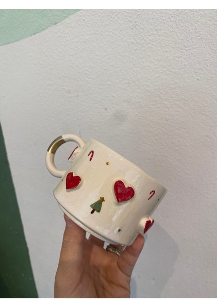El Yapımı Yılbaşı Desenli Hediye Mug Kupa Bardak modelleri