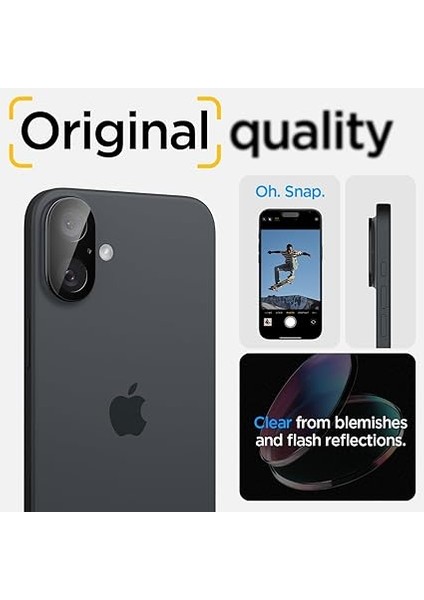 iPhone 16/16 Plus ile Uyumlu Kamera Lens Camı Koruyucu Glas.tr Optik (2 Adet) Black - AGL07922 indirimleri