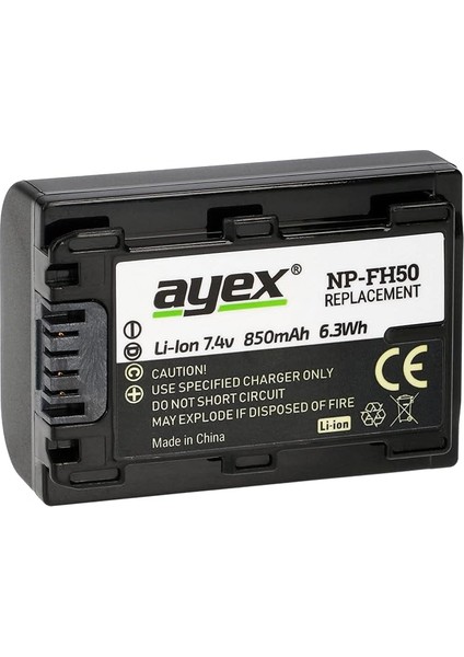 NP-FH50 Batarya, Sony Digital Video Kameralar ve A230, A330, A380, A390 Ile Uyumlu