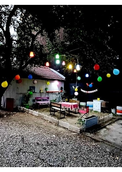 Bahçe Ağaç Feneri 10'lu Set • Dış Mekan Dekoratif Renkli Aydınlatma modelleri