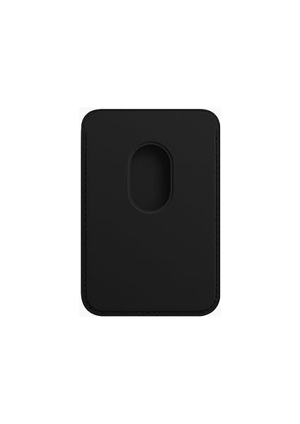 iPhone 17/16/15/14/13/12 Serisi Için Güçlü Manyetik Özellikli Magsafe Aksesuarlarıyla Uyumlu Deri Cüzdan Kartlık (Siyah) fırsatları