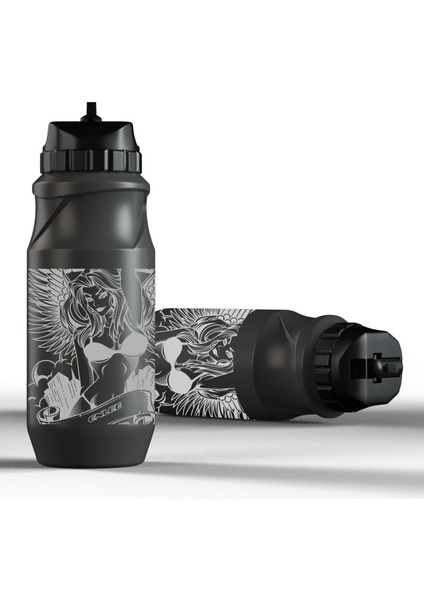Enlee Spor Su Şişesi 650ML Dağ Bisikleti Su Şişesi Bardağı Açık Hava Kamp Bisiklet Spor Salonu Için (Bpa Içermez, Fda Sertifikası Yok)-Güzel Kız/gri (Yurt Dışından)