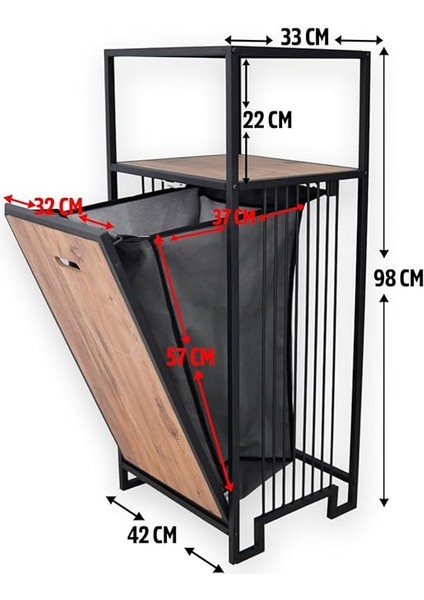 Metal Kirli Sepetli 2 Raflı Çok Amaçlı Banyo Düzenleyici Raf Organizer Siyah – MRS-003 C1-1-369 fiyatları