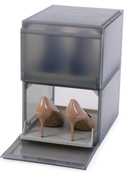 Joseph Shoecase Premium Ayakkabı ve Spor Ayakkabı Saklama Kutusu Düzenleyici, Kaydırmalı Ayakkabı Tepsisi, 2'li Paket