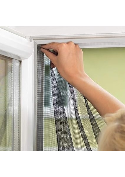 Sineklik Standart Cırt Bantlı Kapı Için Kesilerek Ayarlanabilir, Siyah, 2 Adet 0.65M x 2.20M modelleri