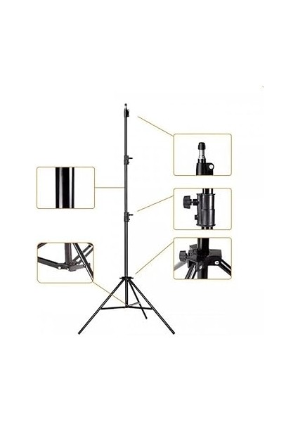 Tripod Kamera Işık Ayağı Döküm Demir 940GR Fotoğraf Makinesi Paraflaş Kamera 70 CM-210 cm Açılabilir Katlanabilir Tripod Yayıncı Vlog Youtuber Işık Tripod Ayağı TR8806 fiyatları