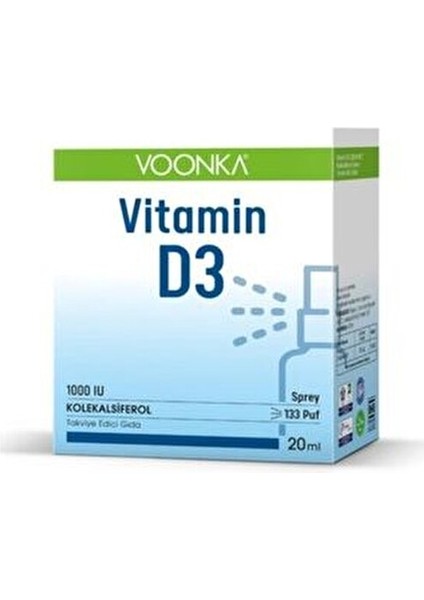 Vitamin D3 20 ml 1000 IU Kolekalsiferol İçeren Takviye Edici Gıda fiyatları