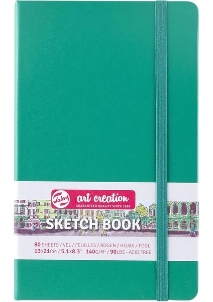 Art Creation Japan Eskiz Defteri 80 Sayfa, 13 cm x 21 Cm, Orman Yeşili fırsatları