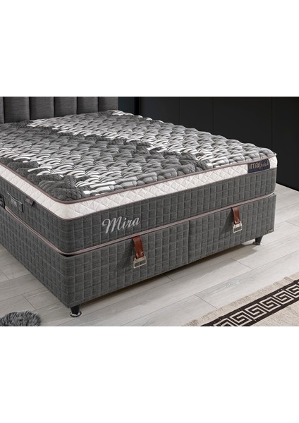 Mıra Set Çift Kişilik Yatak Seti 200 x 200 Başlık + Sandıklı Baza+ Ortopedik Yatak fırsatları