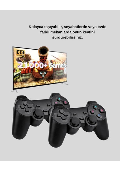 Lzrdwzrd Kablosuz Taşınabilir Oyun Konsolu 2.4g Tv Bağlantılı Kompakt Tasarım indirimleri