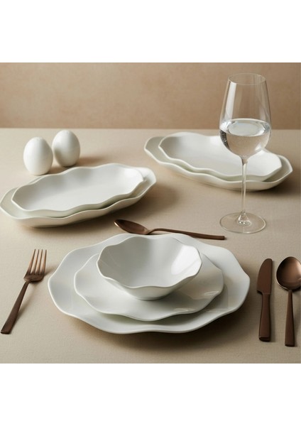 Nesrin 52 Parça Sade Yemek Takımı fiyatları