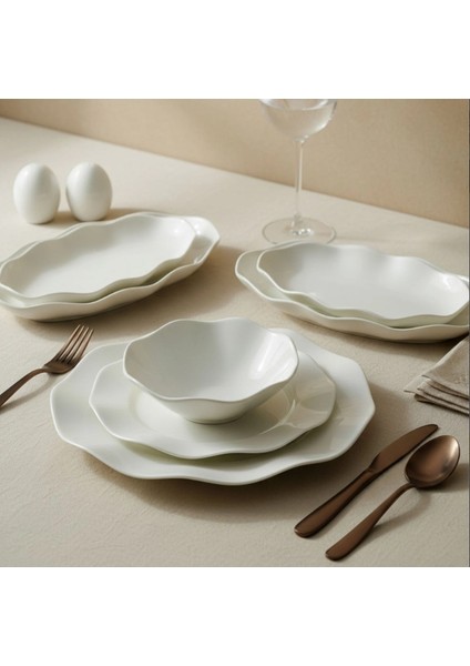 Nesrin 52 Parça Sade Yemek Takımı