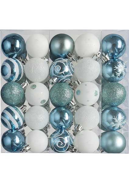 50 Adet Lüx Setyılbaşı Ağacı Süslemeleri Topları Topu Parti Asılı Top Yılbaşı Süsleri 5 cm
