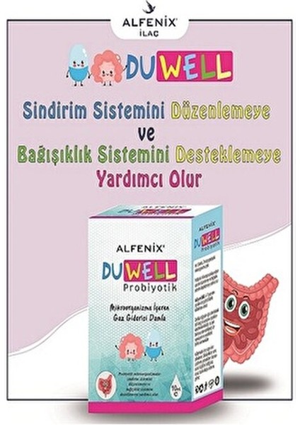Duwell Probiyotik Mikroorganizma İçeren Gaz Giderici Damla 10 ml Türkiye Menşeli fiyatları