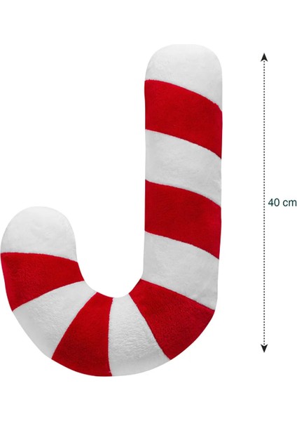 Yılbaşı Ağacı Süsü Yılbaşı Pelüş Şekerli Renkli Noel Hadiyesi 40 cm