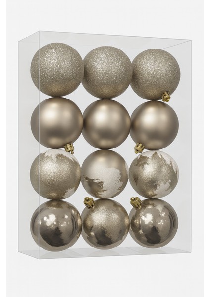 24 Adet Lüx Set Ağacı Süslemeleri Topları Topu Parti Asılı Top Yılbaşı Süsleri 6 cm