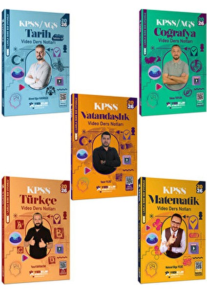 2026 Kpss Atölye Serisi Genel Yetenek Genel Kültür Video Ders Notları 5 Li Set