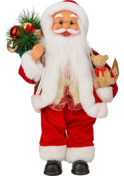 1 Adet Noel Baba Yılbaşı Ağacı Süsü ile Beraber Yılbaşı Şekeri 30 cm Boyu