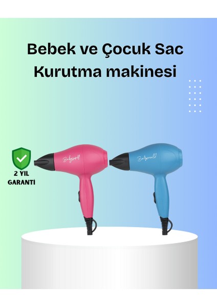 Lzrdwzrd Bebek Dostu Mini Fön – Statik Elektrik Azaltıcı Anion Teknolojisi