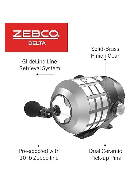 Delta Spincast Balıkçılık Makarası, Anında Geri Dönme Önleyici Debriyaj, Tüm Metal Dişliler, Değiştirilebilir Sağ Veya Soldan Alma fırsatları