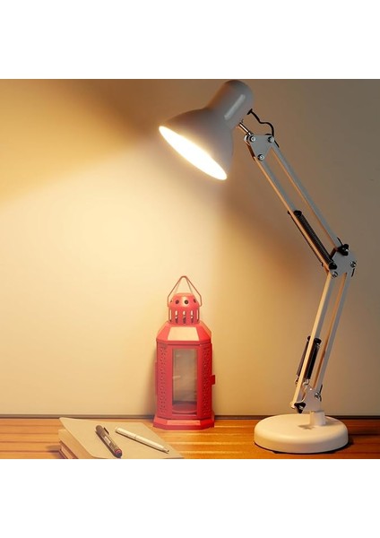 Home Akrobat Tertial Masa Lambası – 360° Hareketli Oynar Başlıklı Metal Gövde, Masa Üstü Çalışma ve Kitap Okuma Lambası, Sağlam Malzeme ile Uzun Ömürlü Aydınlatma-Ev Tipi Ampül (Beyaz) fiyatları