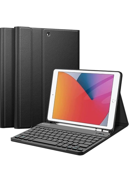 Galaxy Tab A9 Plus X210 ile Uyumlu Kılıf Kablosuz Klavyeli Case Mobax X113 X115 X117 Siyah