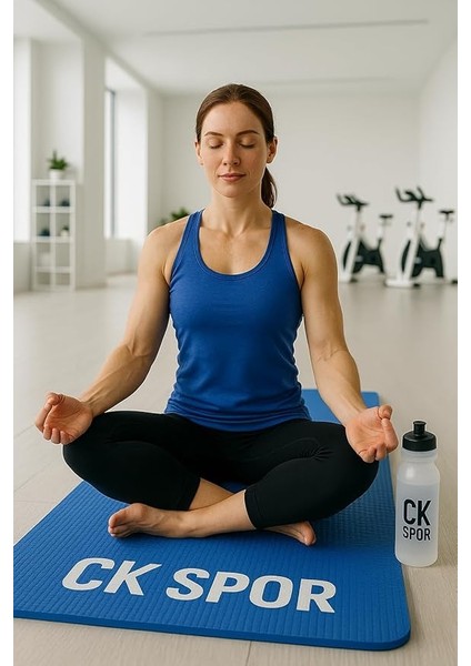 16 mm Pilates Minderi Yoga Matı 180X60 cm Mavi Mat