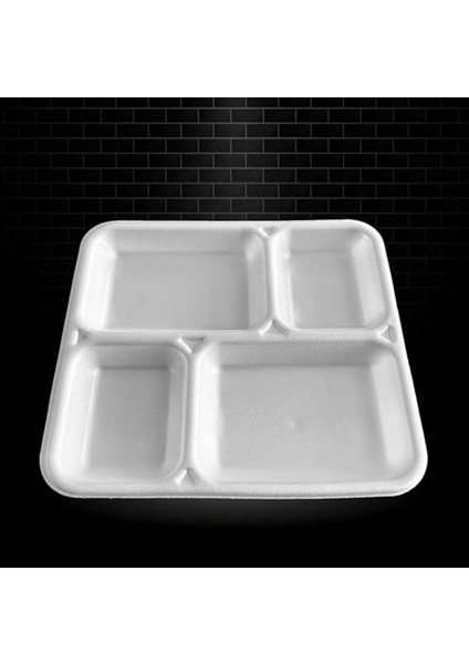 Tek Kullanımlık Köpük 4 Bölmeli Tabldot Köpük Tabak - 26.5X30 Cm. - 10 Adetlik 3 Paket fiyatları