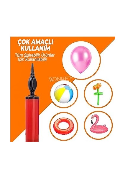 Toys - 1 Adet Hızlı Balon Şişirme Pompası, Manuel 1.kalite Büyük Boy Balloon Pump modelleri
