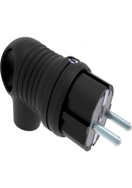 Schuko Tam Kauçuk Fiş, Kavrama Veya Schuko Priz, Kauçuk Set, 16 A/250 V (Saplı Fiş)