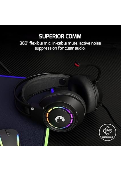 Voldon Siyah 7.1 Surround Rainbow Gaming Kulaklık modelleri