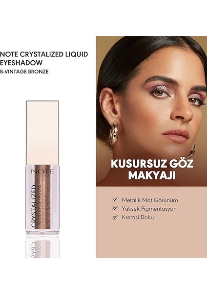 Crystalized Liquid Eyeshadow Likit Metalik Göz Farı, 08 Vintage Bronze fiyatları