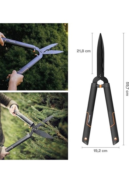 Singlestep Çalı Makası, Tırtıklı, Yüksek Kaliteli Çelik Bıçaklar, Uzunluk 60 Cm, Mat Siyah, HS22, 1001433, 58 x 19 x 13 cm fiyatları