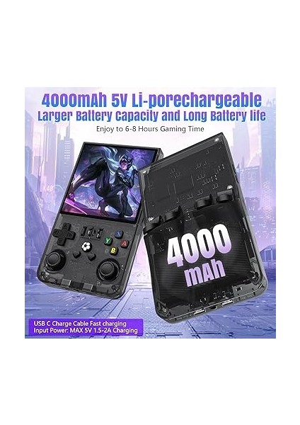 Yeni Yükseltme R36MAX Retro El Oyun Konsolu ile 64G Dahili 18000+KLASIK Oyunlar, Taşınabilir El Düzenlenen Açık Kaynak Linux Sistemi 4 Inç 4 K Hd IPS Ekran Video Oynatıcı (Siyah Max 64GB) fırsatları