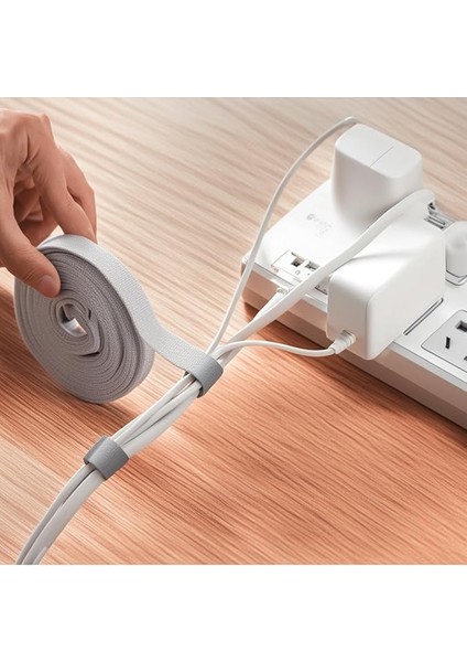 Yapışkanlı Cırt Cırt Kablo Düzenleyici 5 Metre Kablo Düzenleme Organizer Bant Ev Ofis ve Araç Için Pratik Çözüm fırsatları