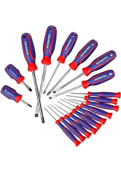 WP200506 18 Parça Duvar Askı Aparatlı Profesyonel Cr-V Manyetik Tornavida Seti modelleri