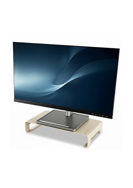 Riser Masaüstü Monitör Standı - Monitör Yükseltici (Gold, Medium)
