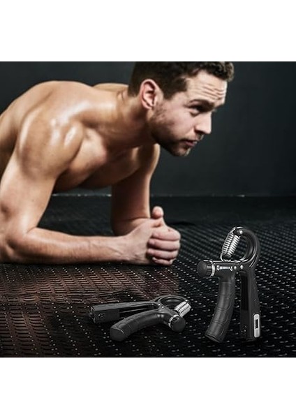 Sayaç ile 2 Adet El Kavrama Güçlendirici 5-60KG Ayarlanabilir Direnç Fitness El Egzersizi Kas Geliştirme Bilek Eğitimi Için indirimleri
