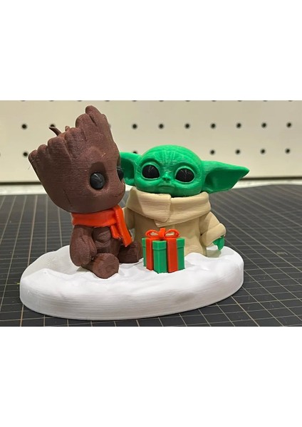 CRAFTSY3D Bebek Groot En Iyi Arkadaş Tatili Heykeli – 3D Baskı Dekoratif Masaüstü Figür modelleri