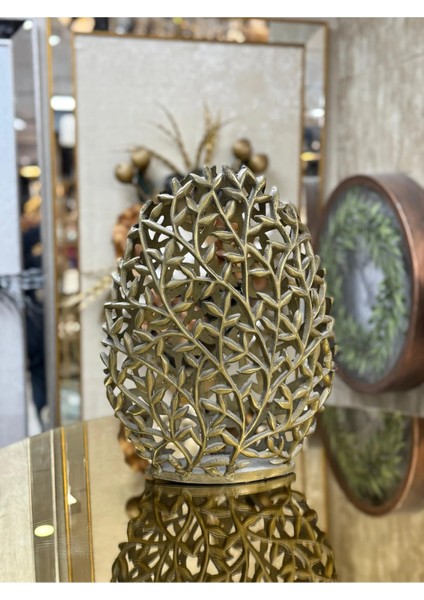 Pirinç Vazo Dekoratif 35 cm