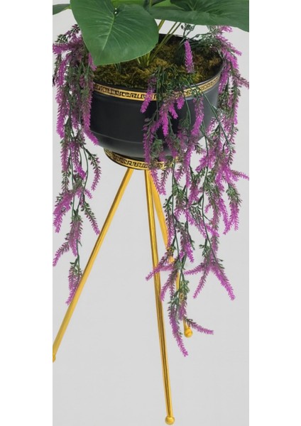 Gold Üç Ayaklı Premium Tropikal Yaprak Aranjmanı fiyatları