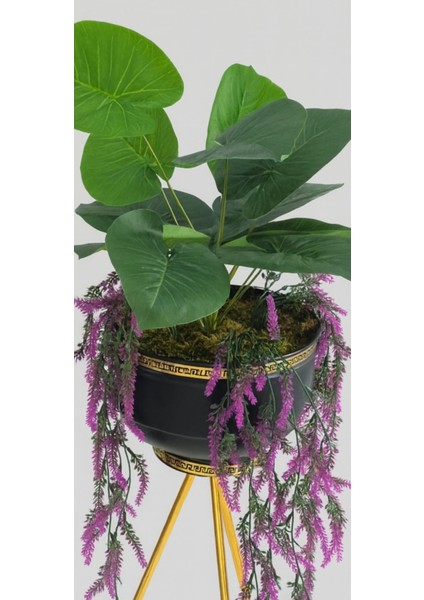 Gold Üç Ayaklı Premium Tropikal Yaprak Aranjmanı fırsatları