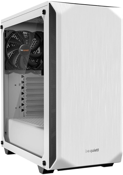 Quiet! Pure Base 500 Window White Bilgisayar Kasası, 2 x Pure Wings 2 140 mm Fan, Airflow ve Silence Optimize Edilmiş Üst Kapak, 360 Mm'ye Kadar Radyatörler, Templer Camı, BGW35