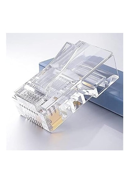 Yeni Nesil Delikli Cat6/cat5 RJ45 Jack Konnektör Utp 100 Adet 4381 fırsatları