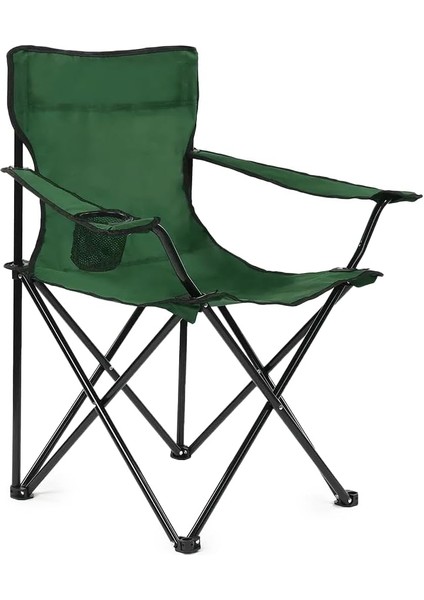 Katlanabilir Kamp Sandalyesi Piknik Sandalyesi Plaj Sandalyesi Yeşil Taşıma Çantalı
