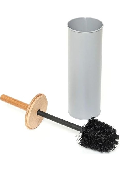 Home Ayaklı Tuvalet Fırçası – Paslanmaz Çelik Gövde, Doğal Bambu Sap ve Kapak, Hijyenik ve Şık Wc Klozet Fırçası, Zemin Standlı Dayanıklı Tuvalet Fırçası (Gri) fiyatları