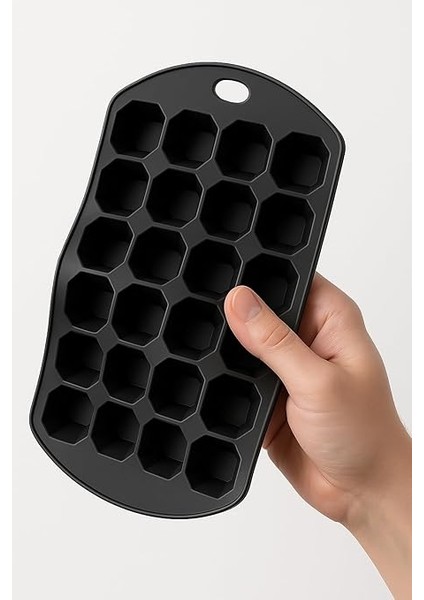 Silikon Piramit Buz Kalıbı 24 Bölmeli Buzluk Kalıbı Ikili Set Esnek Kolay Çıkartılabilir Gıda Uyumlu Malzeme Buz Yapma Dondurucu Uyumlu 2 Adet modelleri