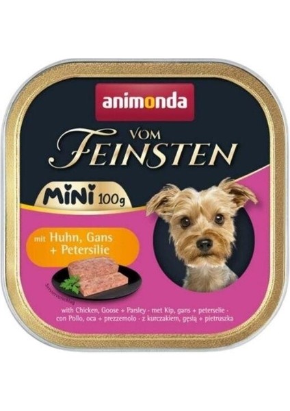 Von Feinsten Tavuk ve Kaz Etli Mini Irk Yetişkin Köpek Konservesi 100 gr